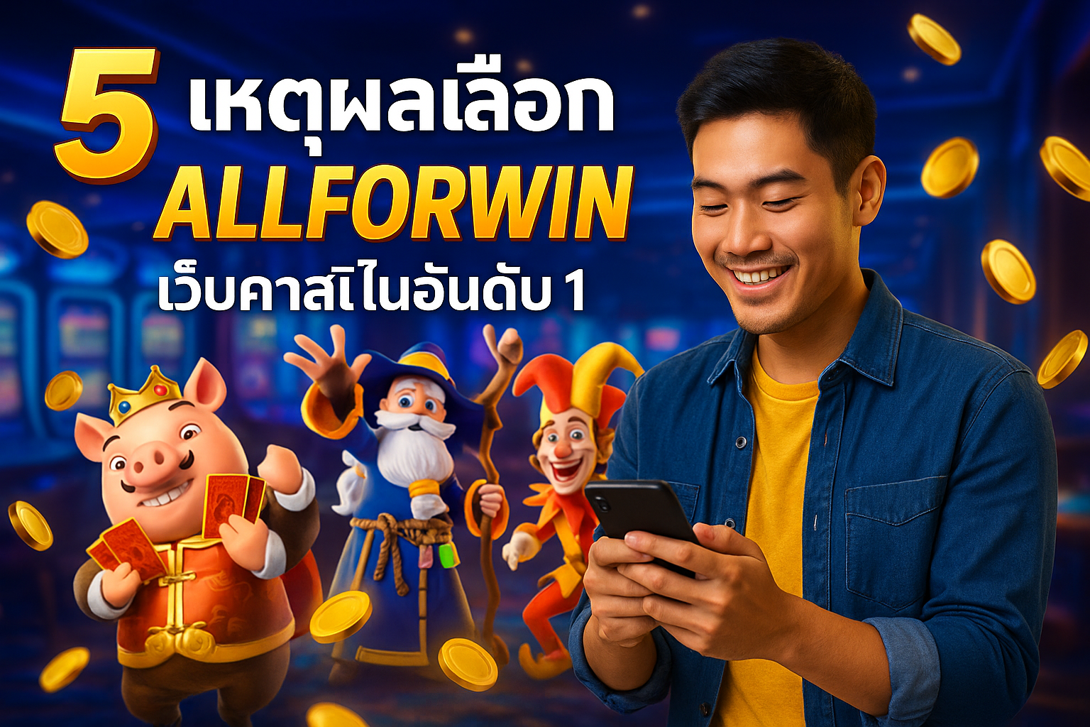 5 เหตุผลเลือก ALLFORWIN เว็บคาสิโนอันดับ 1