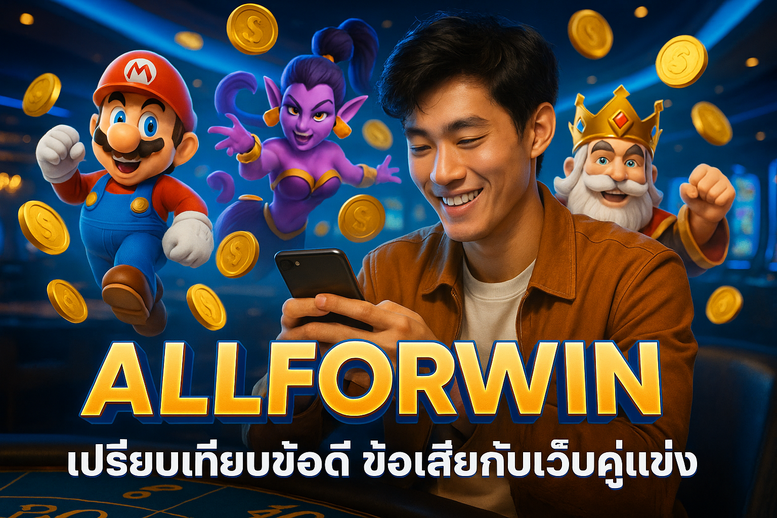 ALLFORWIN เปรียบเทียบข้อดี ข้อเสียกับเว็บคู่แข่ง